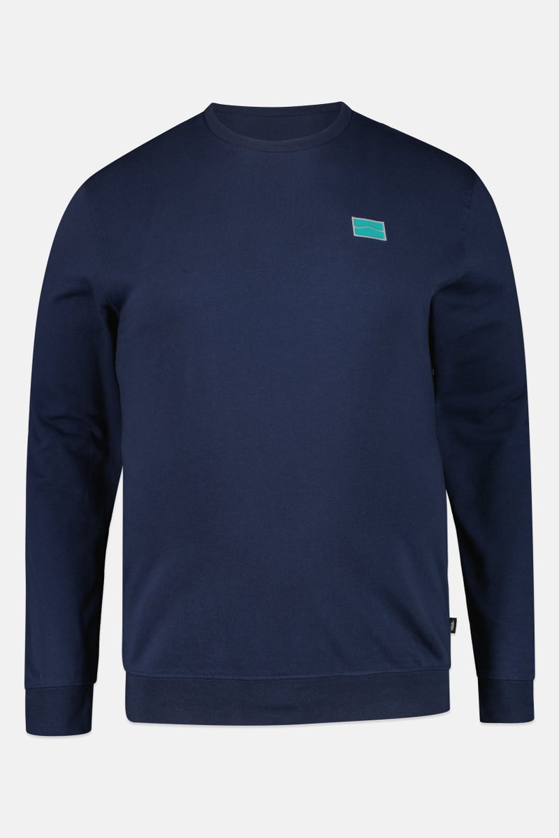 VANS Men Graphic Print Long Sleeve Sweatshirt, Navy Blue - Image 3